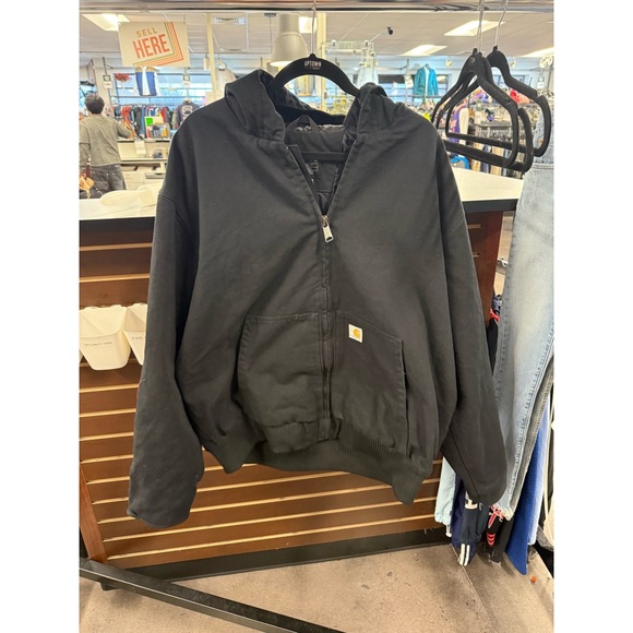 Carhartt Black Full-Zip Hooded Jacket